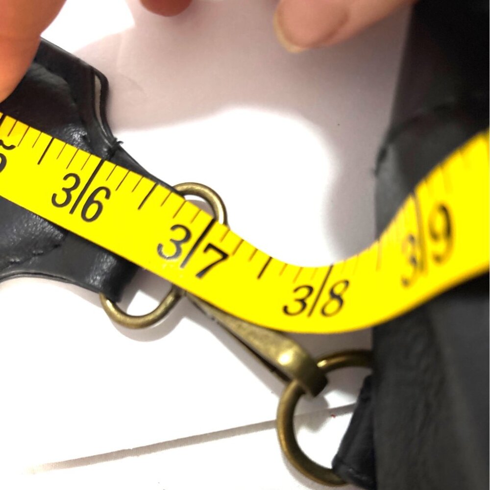 Black Faux Leather Crossbody Sling Bag With Adjustable Aztec Strap Western - Picture 11 of 11